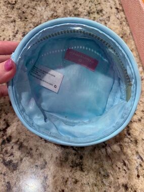Stoney Clover Lane Target Sky Blue Round Clear Cosmetic Pouch